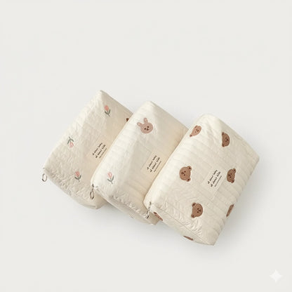 BigChoicy™ Zipper Diaper Bag – Cute Embroidered Stroller Organizer