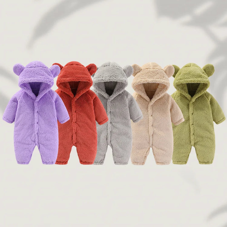 BigChoicy™ Baby Fleece Bear Romper