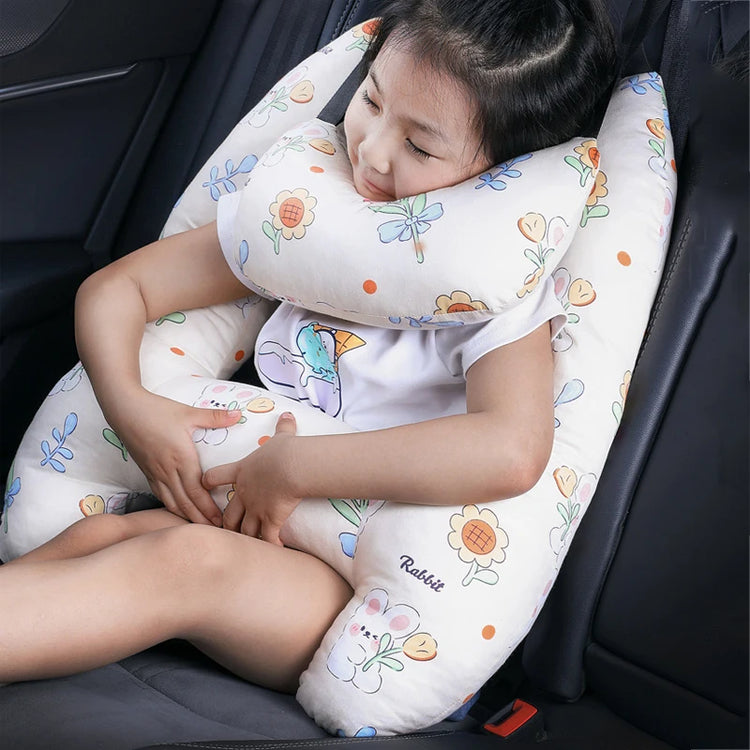 BigChoicy™ H-Shape Car Travel Pillow – Safety Neck Support for Kids