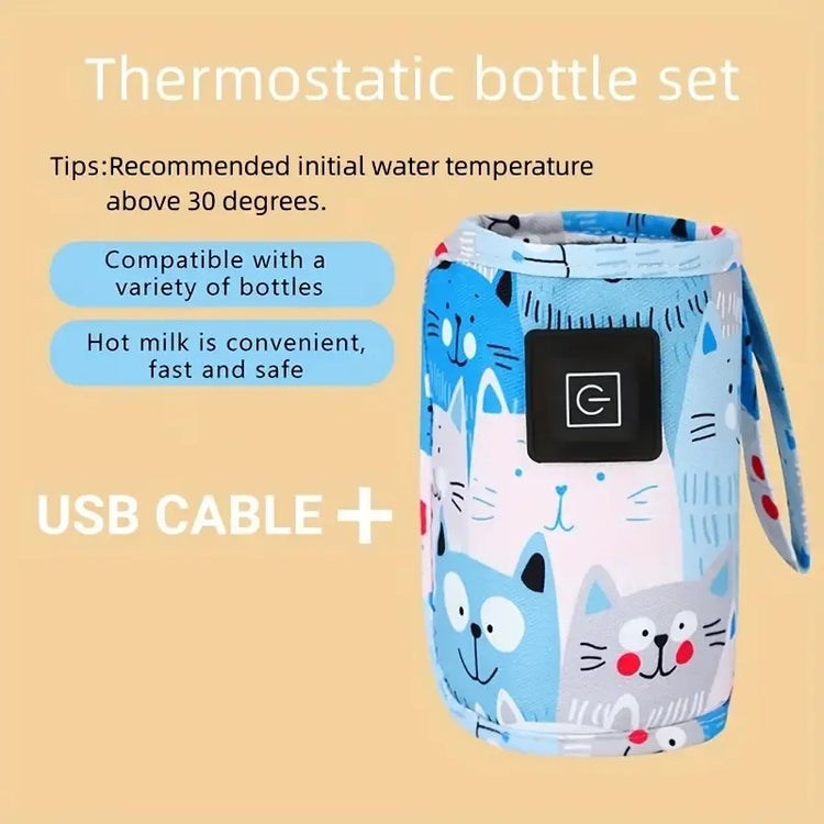 BigChoicy™ USB Bottle Warmer – Portable Insulated Bag for Milk & Water