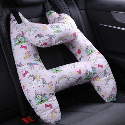 BigChoicy™ H-Shape Car Travel Pillow – Safety Neck Support for Kids