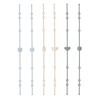 BigChoicy™ 6-Piece Baby Silicone Toy Straps