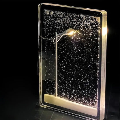 BigChoicy™ Snowy Night Light – Snow Scene Desk Lamp with Snowman Decor