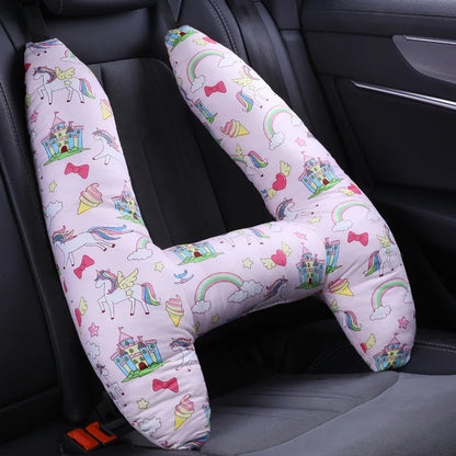 BigChoicy™ H-Shape Car Travel Pillow – Safety Neck Support for Kids