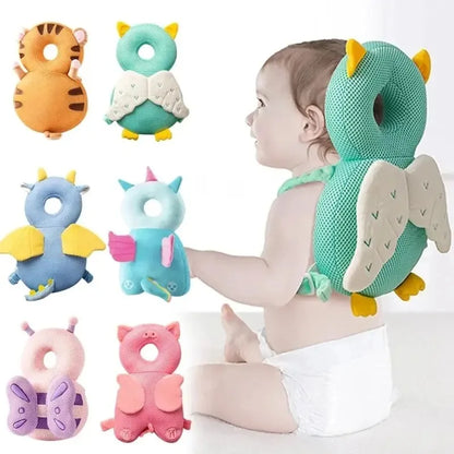 BigChoicy™ Baby Head Protector – Soft Cartoon Safety Pillow Backpack