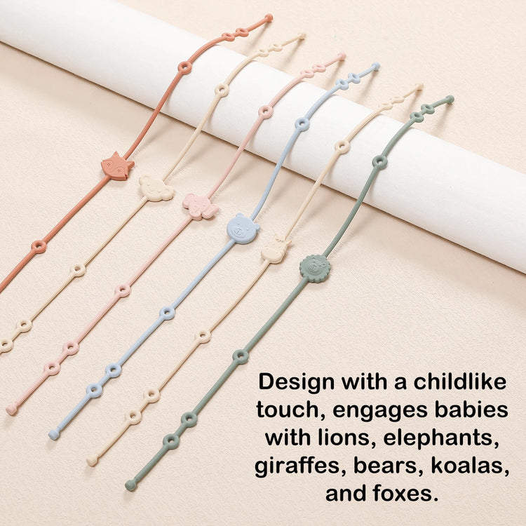 BigChoicy™ 6-Piece Baby Silicone Toy Straps
