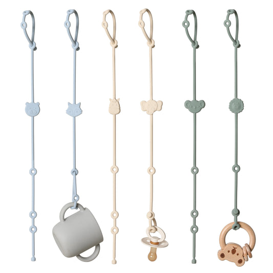 BigChoicy™ 6-Piece Baby Silicone Toy Straps