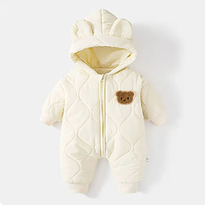 BigChoicy™ Winter Bear Romper – Warm Fur-Lined Baby Jumpsuit