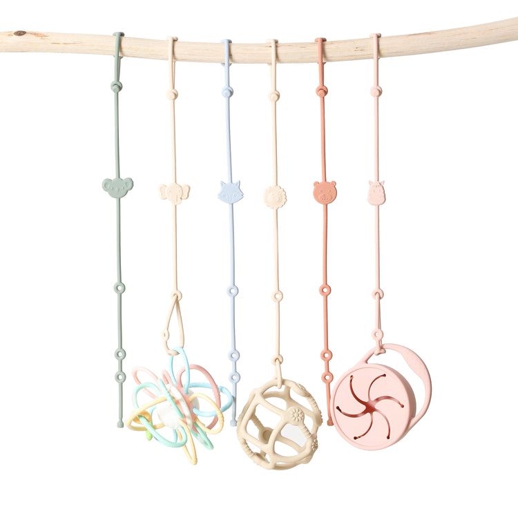 BigChoicy™ 6-Piece Baby Silicone Toy Straps