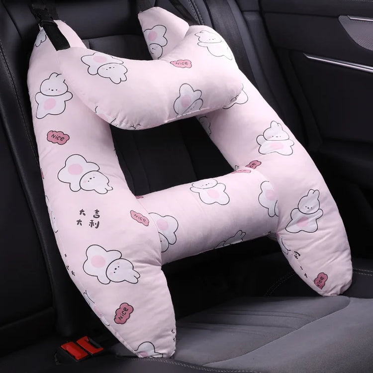 BigChoicy™ H-Shape Car Travel Pillow – Safety Neck Support for Kids