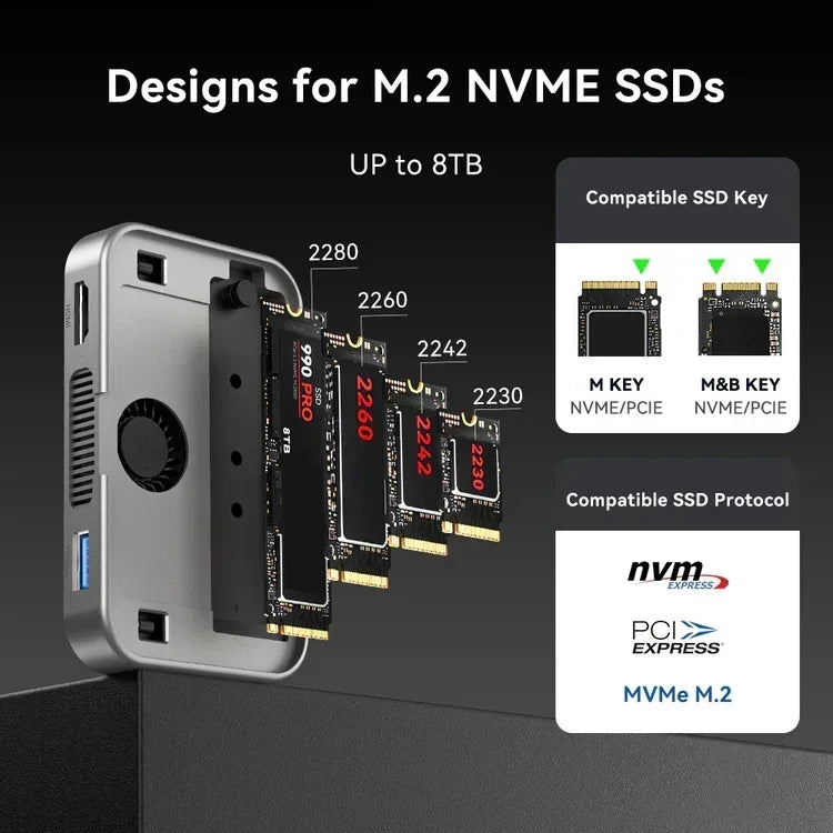 BigChoicy™ Acasis Magnetic USB-C SSD Dock