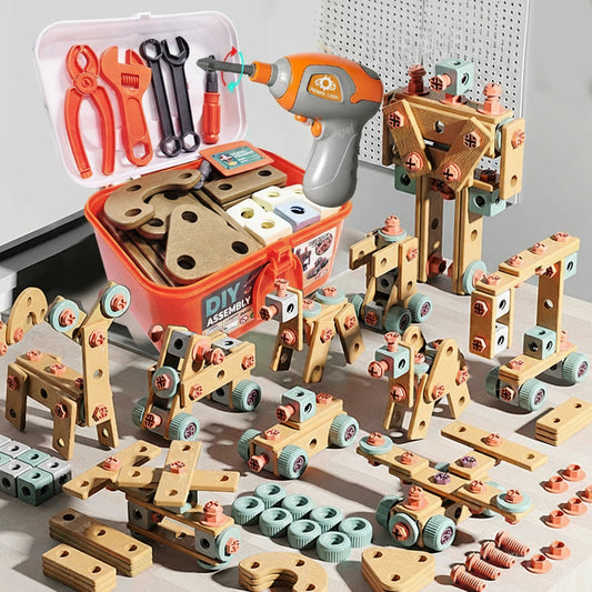 BigChoicy™ Kids Tool Set – STEM DIY Nut Assembly Kit with Electric Drill