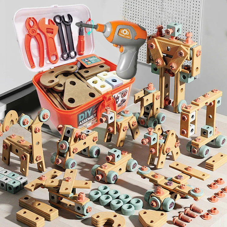 BigChoicy™ Kids Tool Set – STEM DIY Nut Assembly Kit with Electric Drill