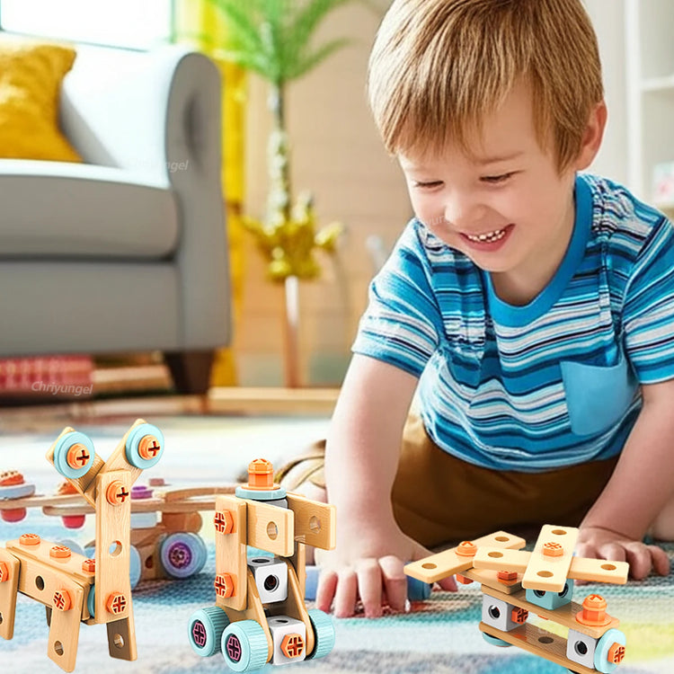 BigChoicy™ Kids Tool Set – STEM DIY Nut Assembly Kit with Electric Drill