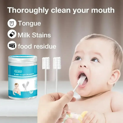 BigChoicy™ Baby Oral Care Sticks – Disposable Gauze Toothbrush & Tongue Cleaner