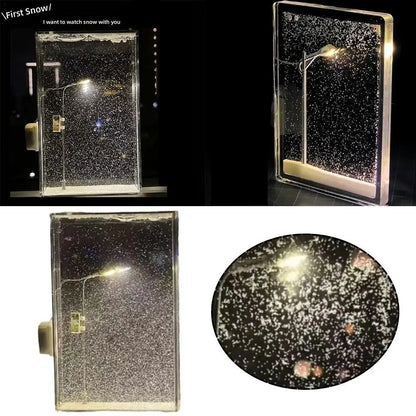 BigChoicy™ Snowy Night Light – Snow Scene Desk Lamp with Snowman Decor