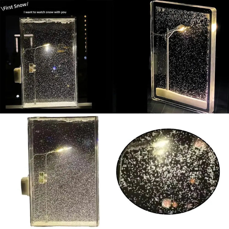 BigChoicy™ Snowy Night Light – Snow Scene Desk Lamp with Snowman Decor