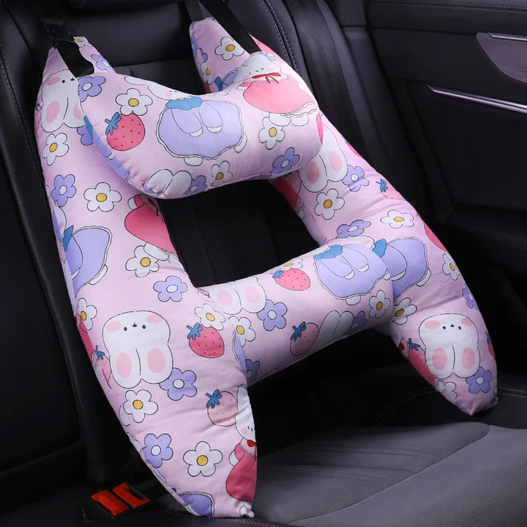 BigChoicy™ H-Shape Car Travel Pillow – Safety Neck Support for Kids
