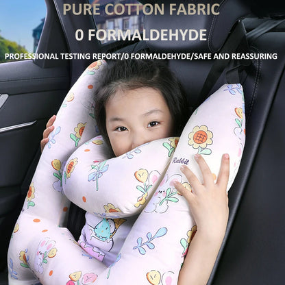 BigChoicy™ H-Shape Car Travel Pillow – Safety Neck Support for Kids