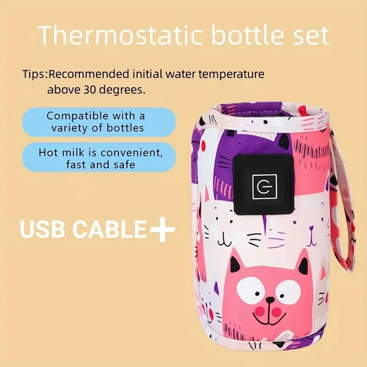 BigChoicy™ USB Bottle Warmer – Portable Insulated Bag for Milk & Water